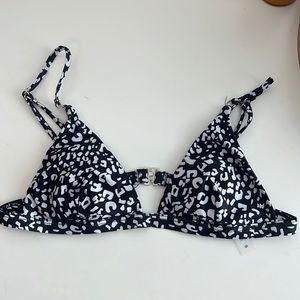 black and white bikini top